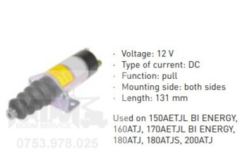 Bobina oprire motor 12 VDC Manitou 150AETJL BI ENERGY 160ATJ 170AETJL BI ENERGY 180ATJ 180ATJS 200ATJ / Manitou engine stop solenoid