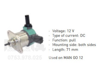 Bobina oprire motor 12 VDC Manitou MAN GO 12 / Manitou engine stop solenoid