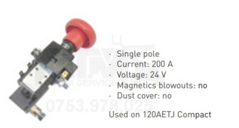 Buton oprire de urgenta 200A 24V Manitou 120AETJ Compact / Manitou emergency stop button switch