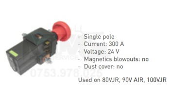 Buton oprire de urgenta 300A 24V Manitou 80VJR 90V AIR 100VJR / Manitou emergency stop button switch
