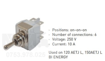 Comutator 250V 10A ON ON ON Manitou 120 AETJ L 150AETJ L BI ENERGY / Manitou toggle switch