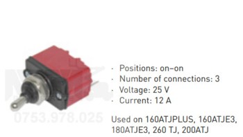 Comutator 25V 12A ON ON Manitou 160ATJPLUS 160ATJE3 180ATJE3 260 TJ 200ATJ / Manitou toggle switch