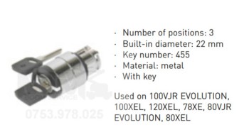 Contact cu cheie Manitou 100VJR EVOLUTION 100XEL 120XEL 78XE 80VJR EVOLUTION 80XEL / Manitou contact with key