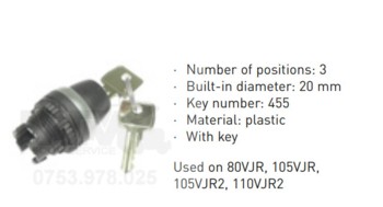 Contact cu cheie Manitou 80VJR 105VJR 105VJR2 110VJR2 / Manitou contact with key