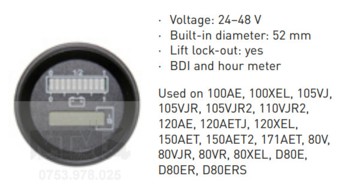 Contor ore si BDI 24-48 V Manitou 80VJR 80VR 80XEL D80E D80ER D80ERS / Manitou hour Meter and BDI
