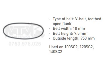 Curea ventilator Manitou 100SC2 120SC2 140SC2 / Manitou fan belt