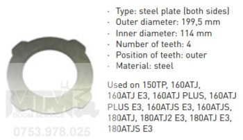 Disc de transmisie Manitou 150TP 160ATJ 160ATJ E3 160ATJ PLUS 160ATJ PLUS E3 160ATJS E3 160ATJS 180ATJ 180ATJ2 E3 180ATJ E3 180ATJS E3 / Manitou transmission disc