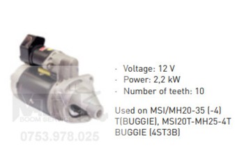 Electromotor starter 12 V 2,2 kW Manitou MSI MH20 35 ‑4 T BUGGIE MSI20T MH25 4T BUGGIE 4ST3B / Manitou starter