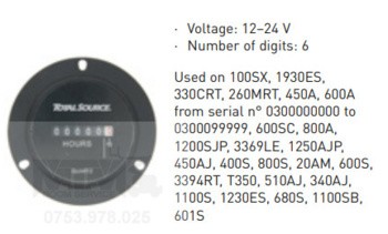 Indicator ore 12 24VDC nacela JLG 3369LE 1250AJP 450AJ 400S 800S 20AM 600S 3394RT / JLG hour meter