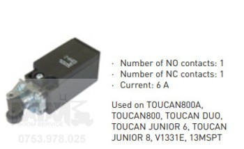 Limitator 6A nacela JLG TOUCAN800A TOUCAN800 TOUCAN DUO TOUCAN JUNIOR 6 TOUCAN JUNIOR 8 V1331E 13MSPT / JLG limit switch