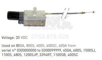 Servo motor 20VDC nacela JLG 800A 800S 400S 600SC 600A 450A 600S 1500SJ 1100S 680S 1200SJP 3394RT 1100SB 400SC